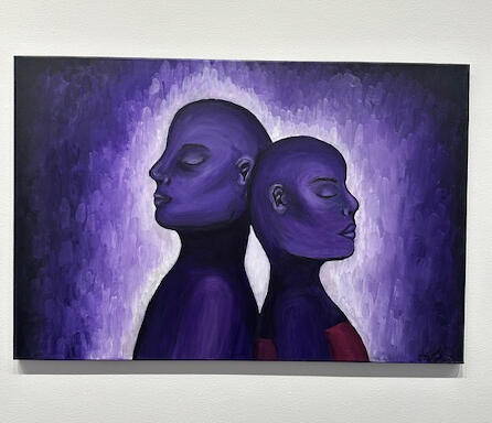 Woven in Hue. Acrylic on Canvas, 2025